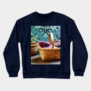 Knitting - Basket With Knitting Crewneck Sweatshirt